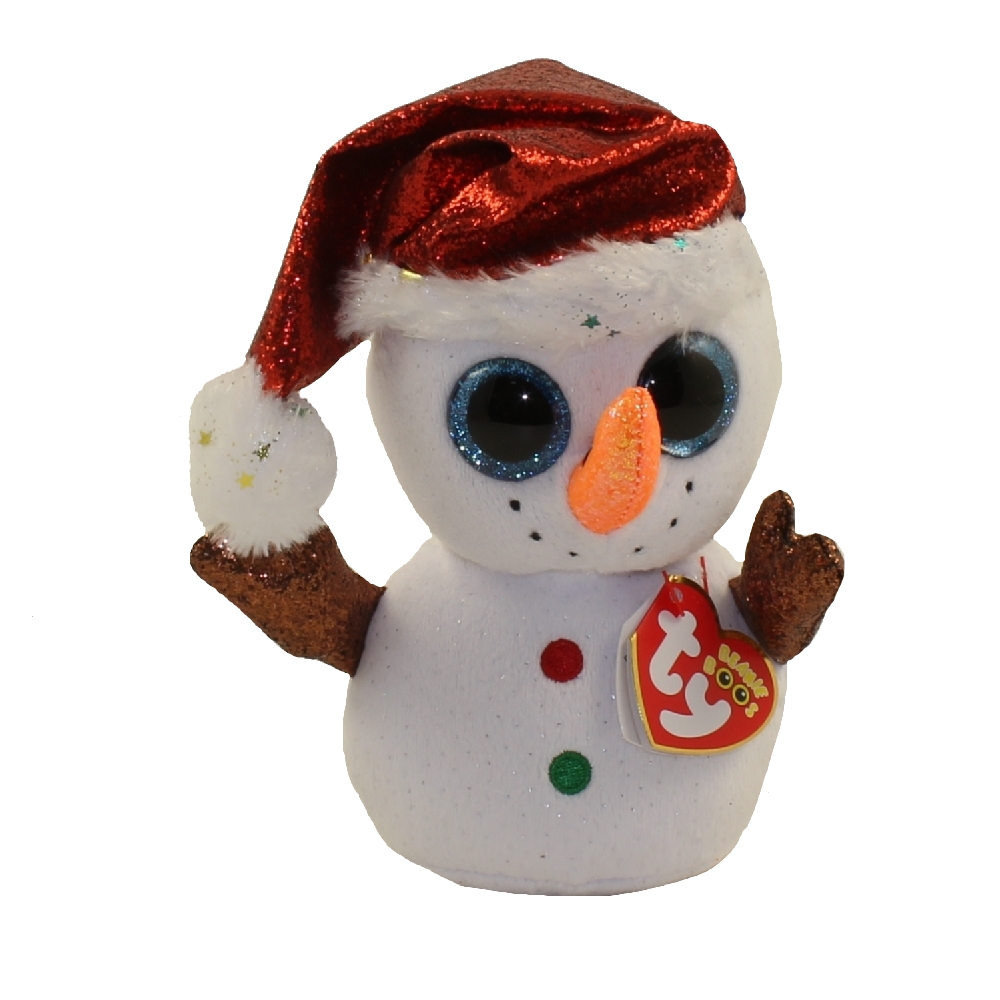 Ty Christmas 2018 Beanie Boos Collection 9" Medium Buttons the Snowman Plush Toy 