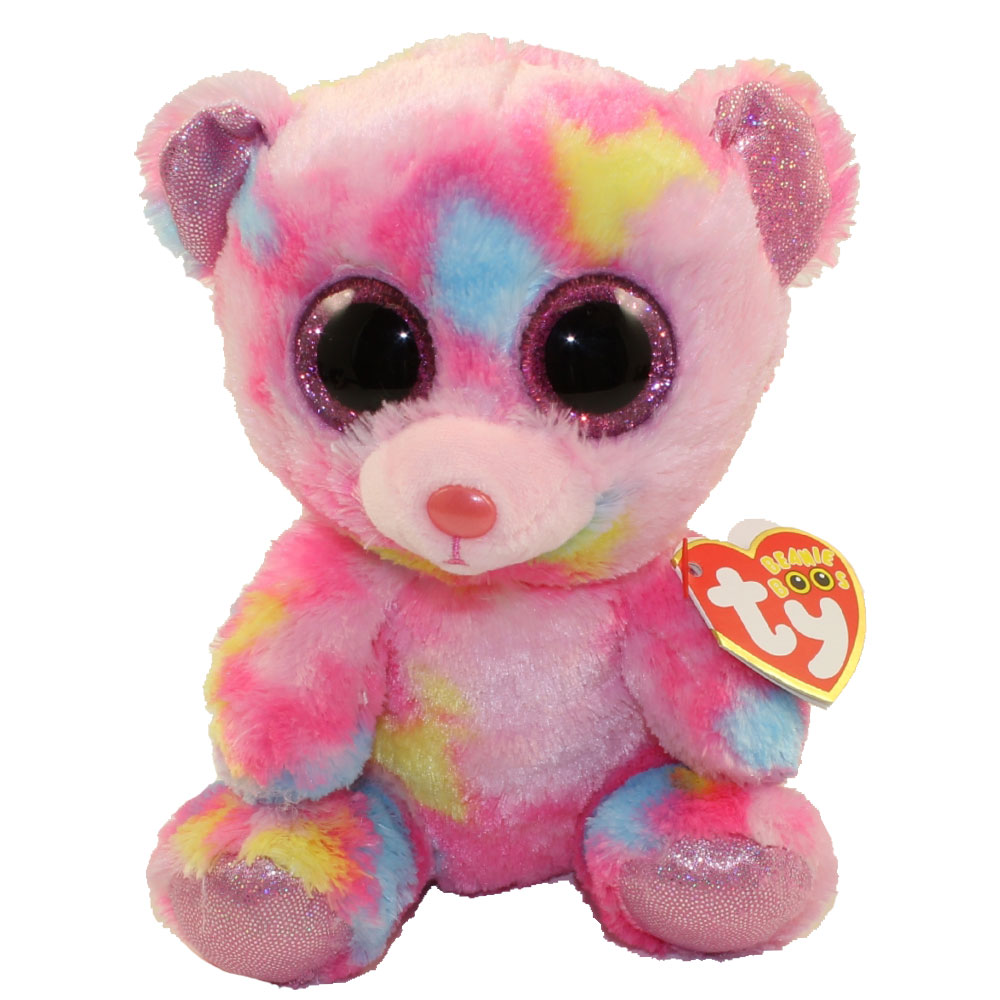 Beanie Boos Ty Silk Franky The Tie Dyed Bear 6" Birthday October 17th 2017 for sale online 