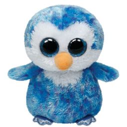 TY Beanie Boos - ICE CUBE the Blue Penguin (Glitter Eyes) (Regular Size - 6 inch)