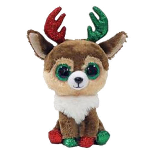 TY Beanie Boos - KINLEY the Christmas Reindeer (Glitter Eyes)(Regular Size - 6 inch)