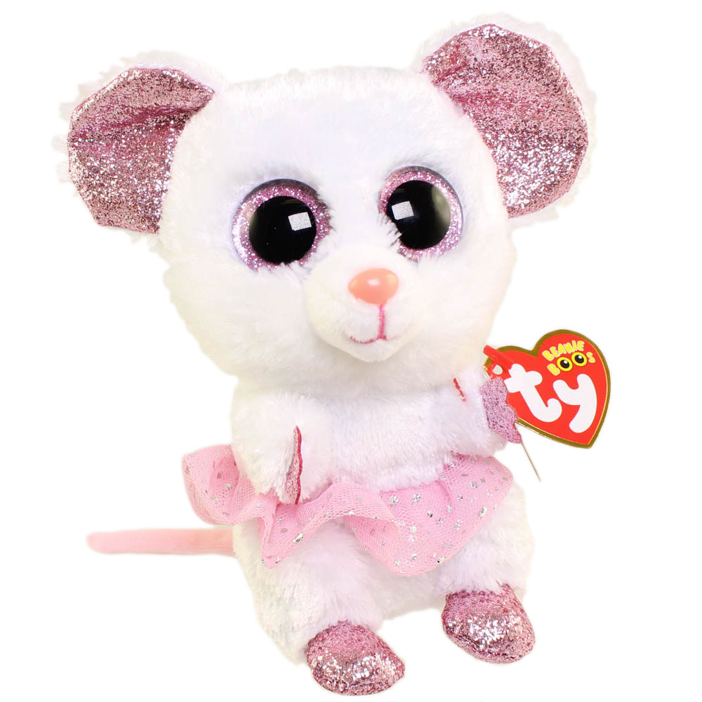 TY Beanie Boos - NINA the Mouse (Glitter Eyes)(Regular Size - 6 inch)