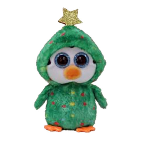 TY Beanie Boos - NOEL the Christmas Tree Penguin (Glitter Eyes)(Regular Size - 6 inch)(Ships Winter)