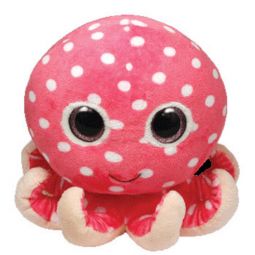 TY Beanie Boos - OLLIE the Pink Octopus (Glitter Eyes) (Regular Size - 6 inch)
