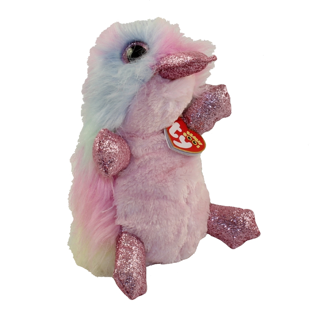 TY Beanie Boos - PETUNIA the Rainbow Platypus (Glitter Eyes)(Regular Size - 6 inch) *1st Version*