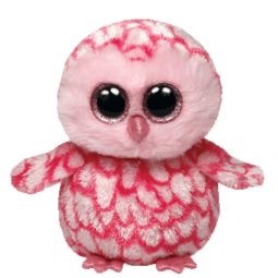 TY Beanie Boos - PINKY the Pink Owl (Glitter Eyes) (Regular Size - 6 inch)