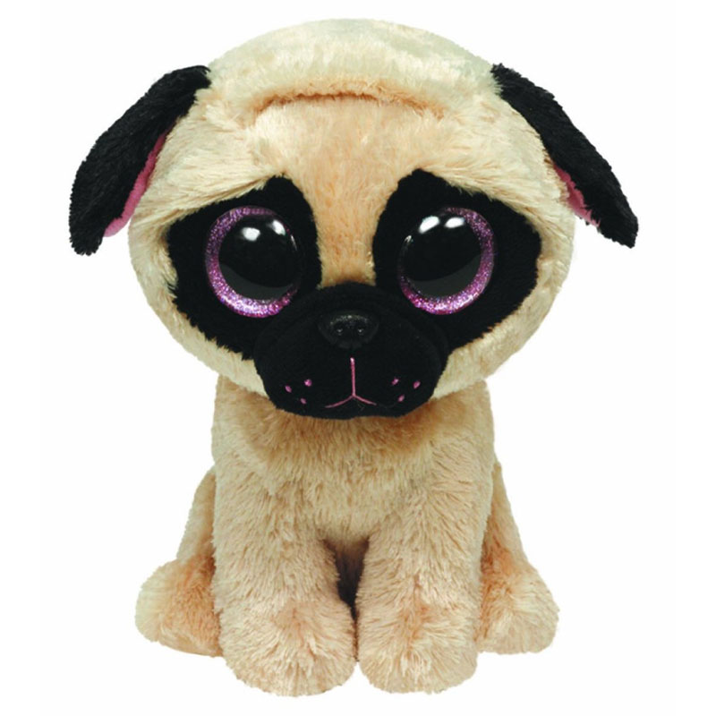 TY Beanie Boos - PUGSLY the Pug Dog (Glitter Eyes) (Regular Size - 6 inch)