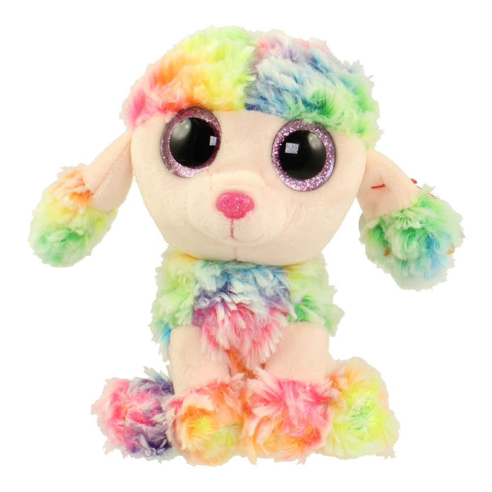 TY Beanie Boos - RAINBOW the Poodle (Glitter Eyes) (Regular Size - 6.5 inch)
