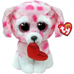 TY Beanie Boos - RORY the Valentine's Puppy Dog (Glitter Eyes)(Regular Size - 6 inch)