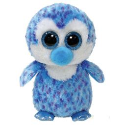 TY Beanie Boos - TONY the Blue Penguin (Glitter Eyes)(Regular Size - 6 inch)