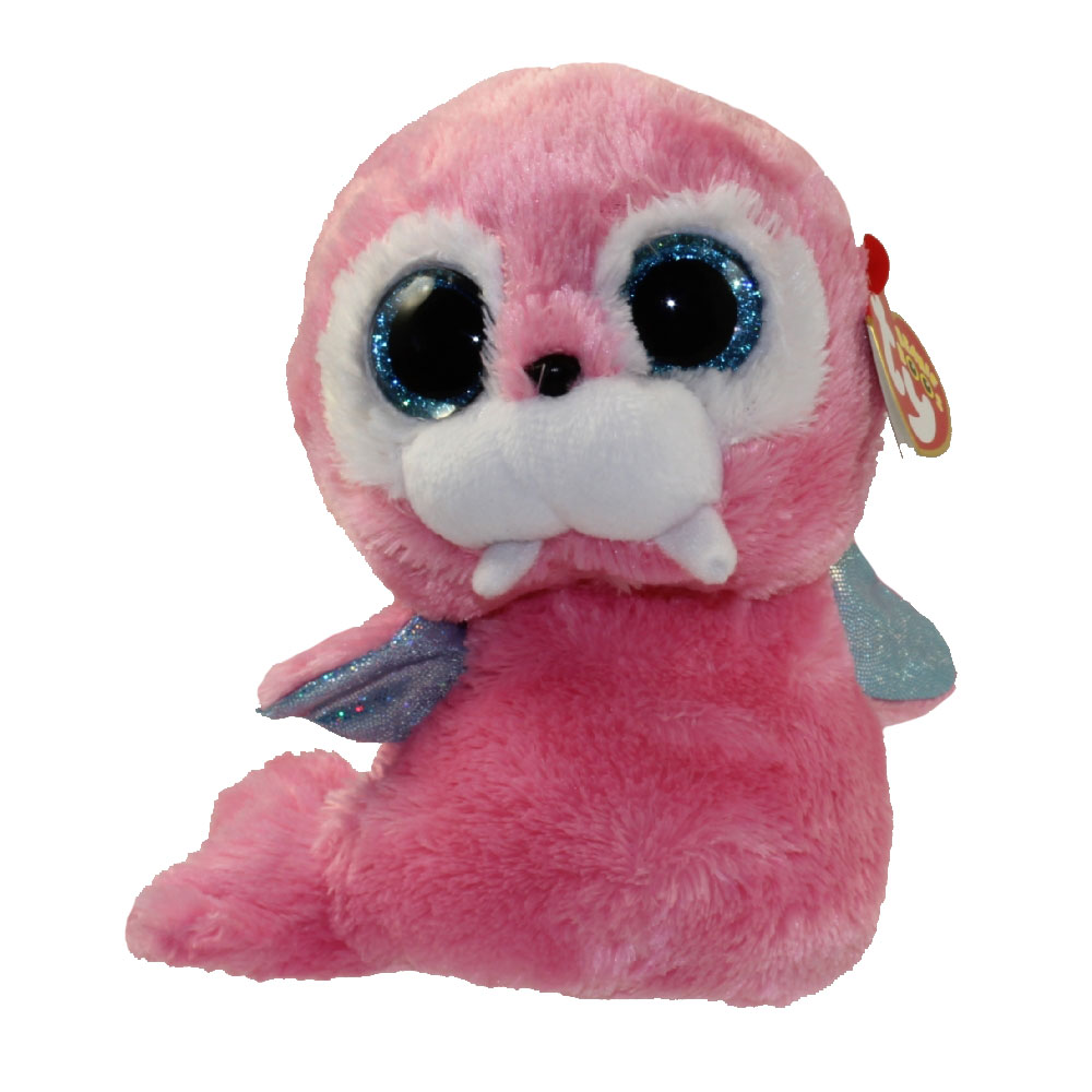 TY Beanie Boos - TUSK the Pink Walrus (Glitter Eyes) (Regular Size - 6 inch)