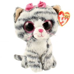 TY Beanie Boos - WILLOW the Gray Tabby Cat (Glitter Eyes) (Regular Size - 6 inch) *Limited Excl.*