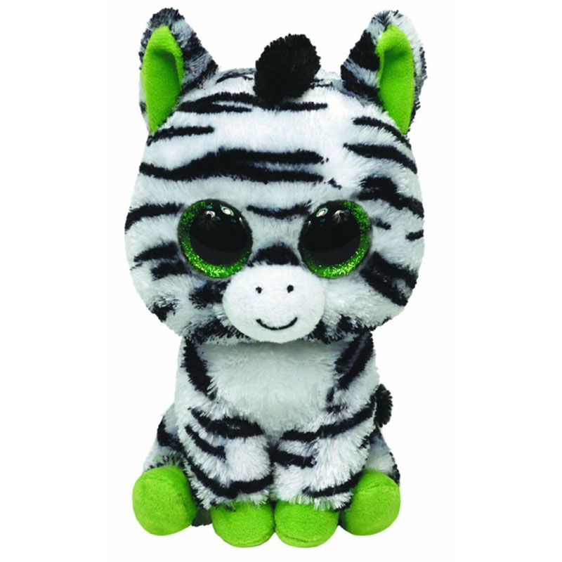 TY Beanie Boos - ZIG-ZAG the Zebra (Glitter Eyes) (Regular Size - 6 inch)