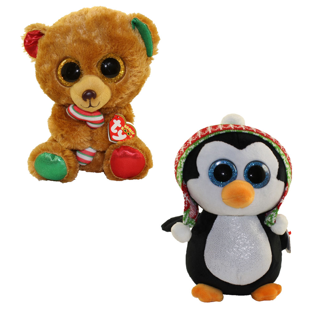 TY Beanie Boos - SET of 2 Christmas 2017 Releases (Medium - 9 inch) (Bella & Penelope)