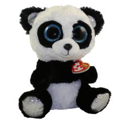 TY Beanie Boos - BAMBOO the Panda (Blue Glitter Eyes - Silver Feet)(Medium Size - 9 inch)