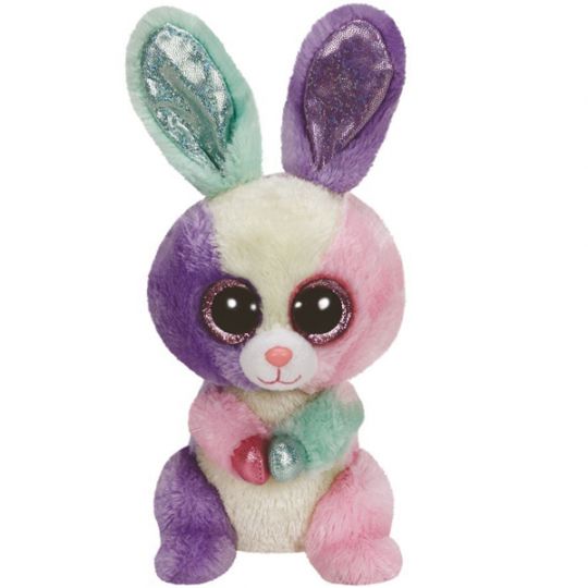 TY Beanie Boos BLOOM the Multi Color Bunny Rabbit Glitter Eyes Medium Size 9 inch BBToyStore Toys Plush Trading Cards Action Figures Games online retail store shop sale