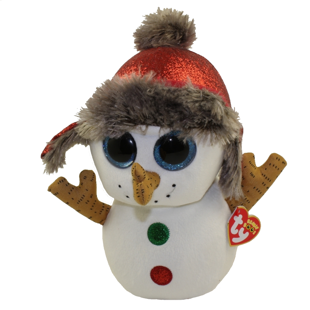 TY Beanie Boos - BUTTONS the Snowman (Medium Size - 9 in)