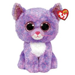 TY Beanie Boos - CASSIDY the Speckled Cat (Glitter Eyes)(Medium Size - 9 inch)
