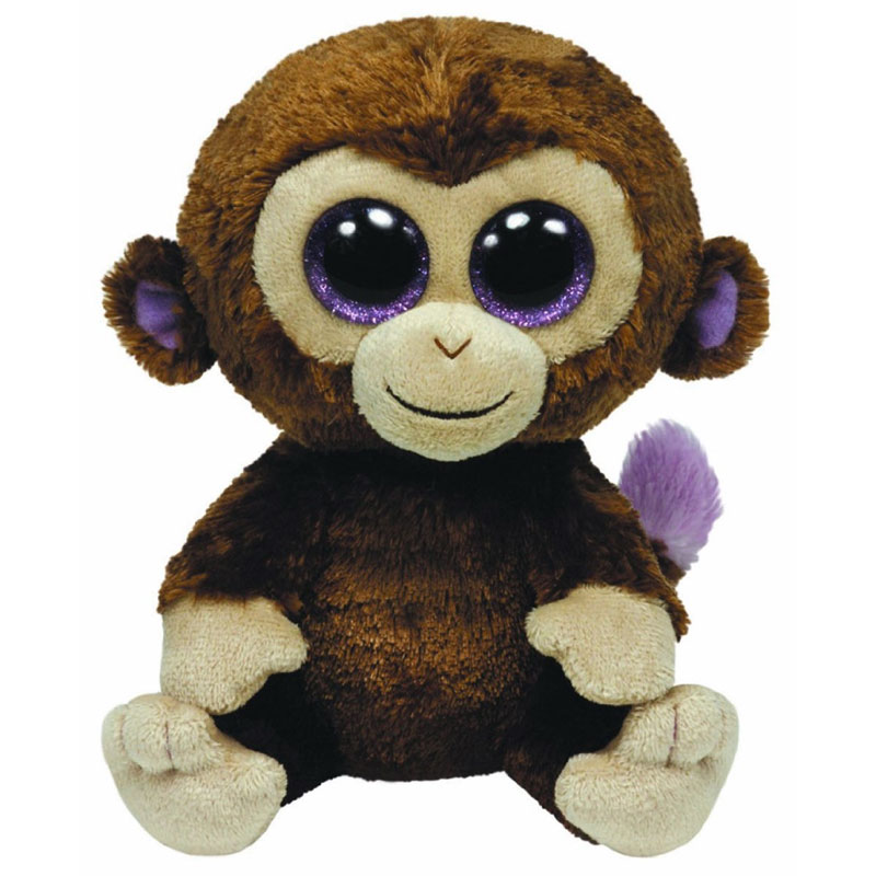 TY Beanie Boos - COCONUT the Monkey (Glitter Eyes) (Medium Size - 9 inch)