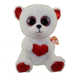 TY Beanie Boos - CUDDLY BEAR (Glitter Eyes) (Medium Size - 9 inch)
