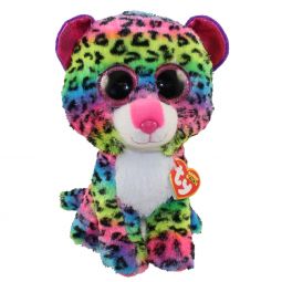 TY Beanie Boos - DOTTY the Rainbow Leopard (Glitter Eyes) (Medium Size - 9 inch)
