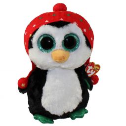 TY Beanie Boos - FREEZE the Penguin (Glitter Eyes) (Medium Size - 9 inch)