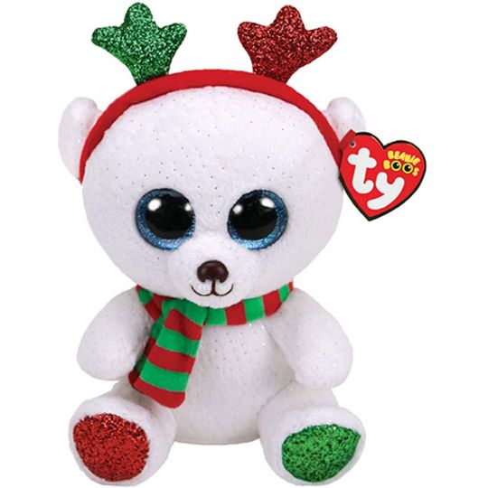 TY Beanie Boos FROST the Holiday Polar Bear (Glitter Eyes