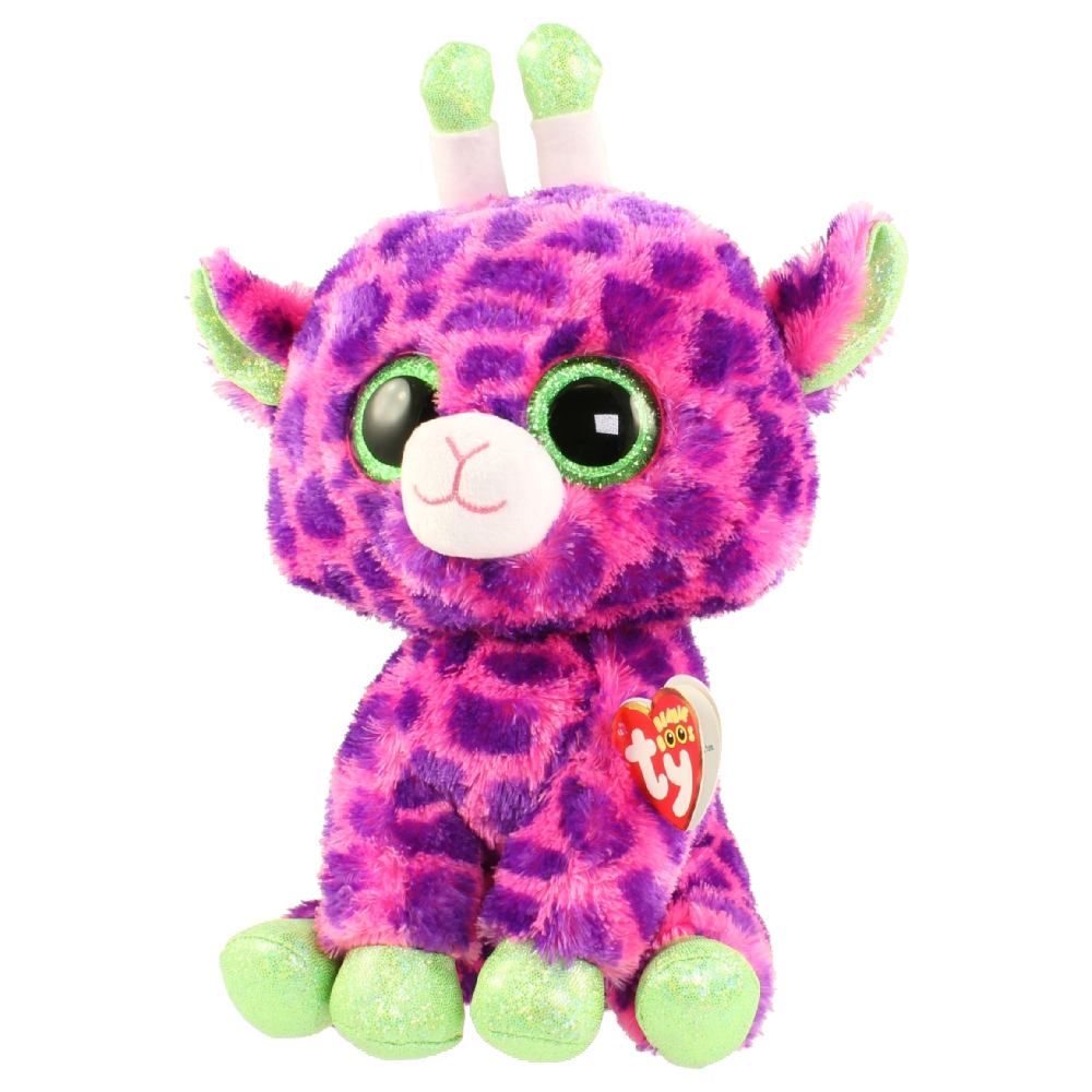 TY Beanie Boos - GILBERT the Pink Giraffe (Glitter Eyes) (Medium Size - 9 inch)