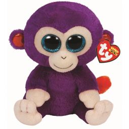 TY Beanie Boos - GRAPES the Monkey (Glitter Eyes) (Medium Size - 9 inch)