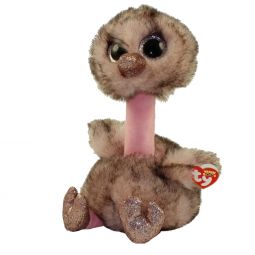 TY Beanie Boos - HENNA the Brown Ostrich (Glitter Eyes)(Medium Size - 9 inch)