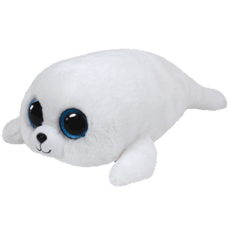 TY Beanie Boos - ICY the White Seal (Glitter Eyes) (Medium Size - 12 inch)