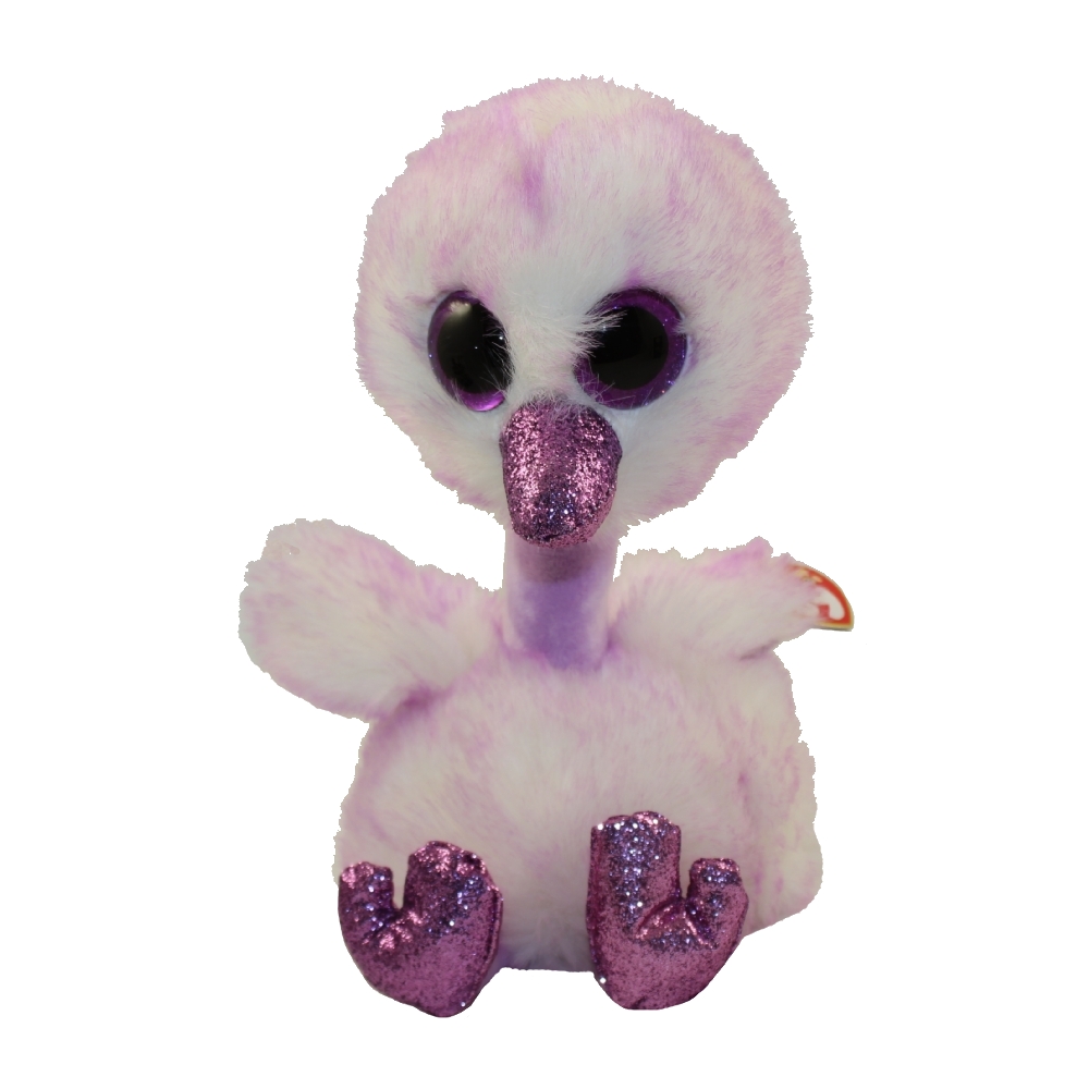 TY Beanie Boos - KENYA the Purple Ostrich (Glitter Eyes)(Medium Size - 9 inch)