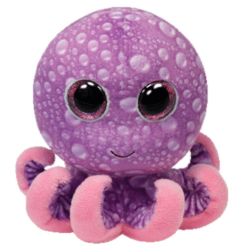TY Beanie Boos - LEGS the Purple Octopus (Glitter Eyes) (Medium Size - 7 inch)