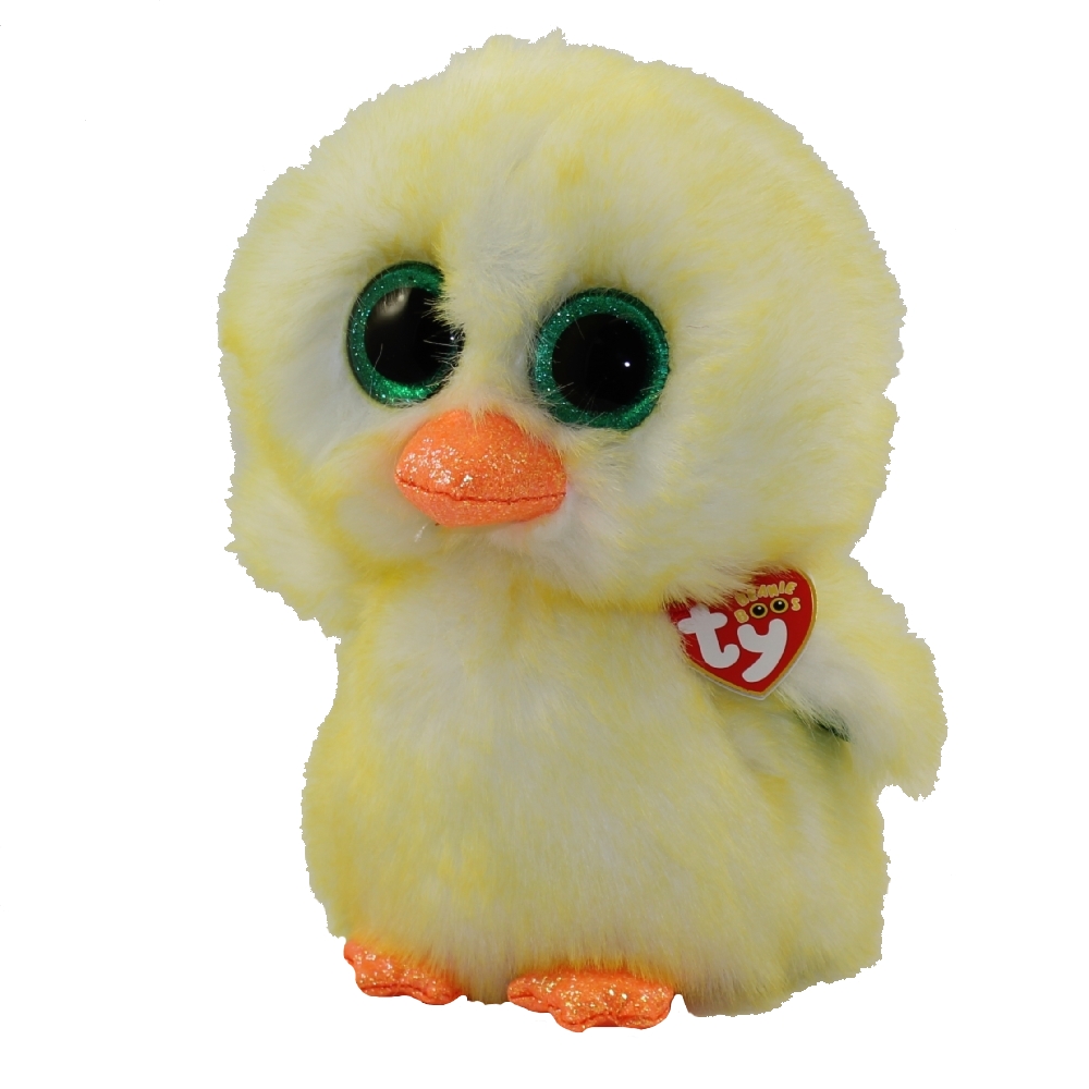 TY Beanie Boos - LEMON DROP the Yellow Chick (Glitter Eyes)(Medium Size - 9 inch)