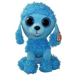 TY Beanie Boos - MANDY the Blue Poodle (Glitter Eyes) (Medium Size - 9 inch)