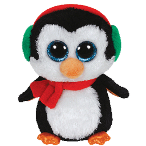 TY Beanie Boos - NORTH the Penguin (Glitter Eyes) (Medium Size - 9 inch)