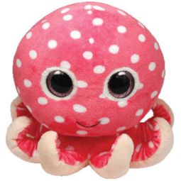 TY Beanie Boos - OLLIE the Pink Octopus (Glitter Eyes) (Medium Size - 9 inch)