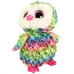 TY Beanie Boos - OWEN the Owl (Glitter Eyes) (Medium Size - 9 inch)