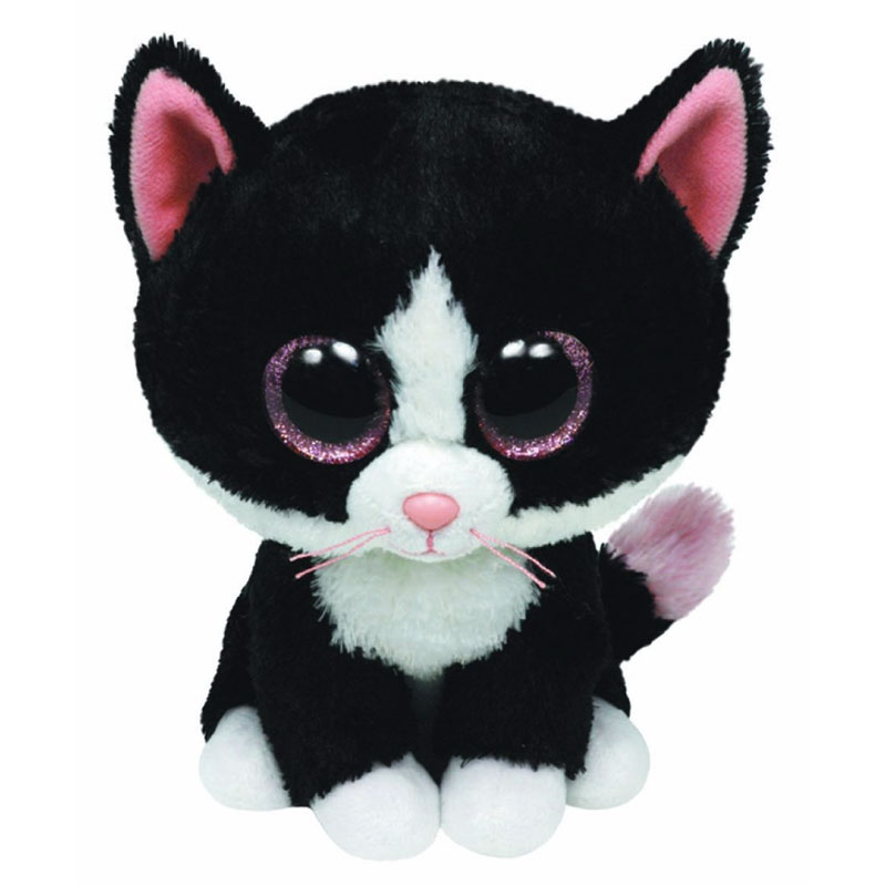 TY Beanie Boos - PEPPER the Black & White Cat  (Glitter Eyes) (Medium Size - 9 inch)