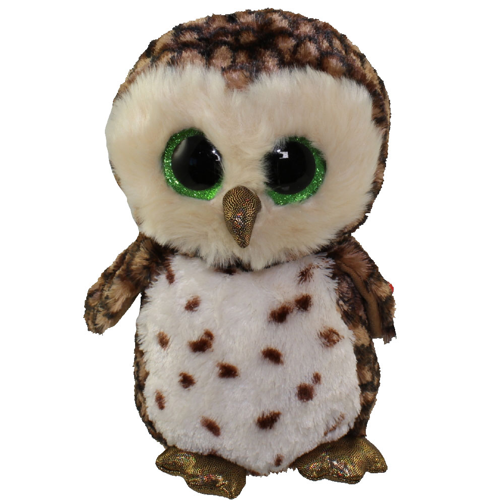 TY Beanie Boos - SAMMY the Brown Owl (Glitter Eyes) (Medium Size - 9 inch)