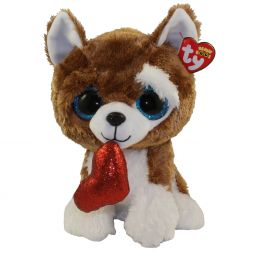 TY Beanie Boos - SMOOTCHES the Dog  (Glitter Eyes) (Medium Size - 9 in)