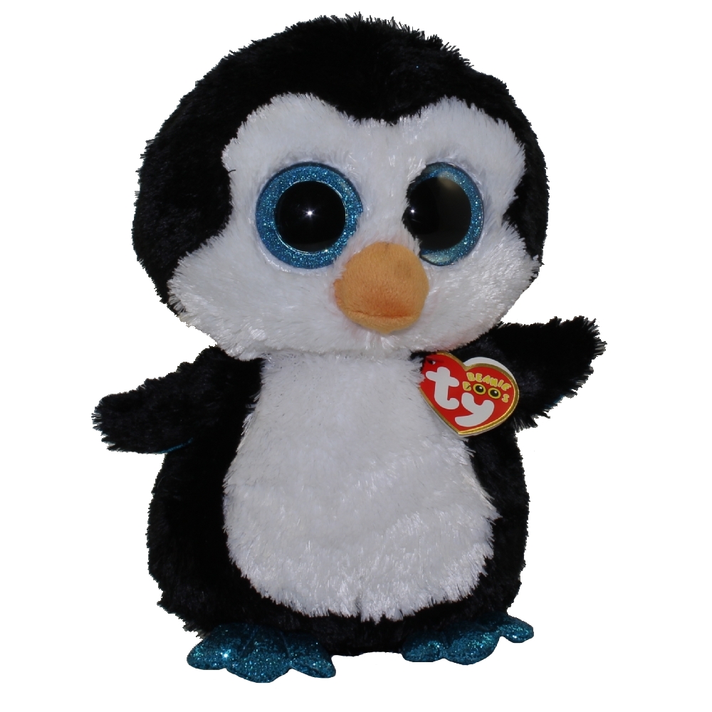 TY Beanie Boos - WADDLES the Penguin (Glitter Eyes) (Medium Size - 9 inch)