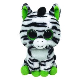 TY Beanie Boos - ZIG-ZAG the Zebra (Glitter Eyes) (Medium Size - 9 inch)