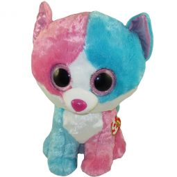 TY Beanie Boos - FIONA the Blue & Pink Cat (Glitter Eyes) (Jumbo Size - 17 inch) (Limited Excl)