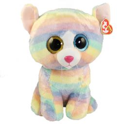 TY Beanie Boos - HEATHER the Cat (Glitter Eyes)(LARGE Size - 17 inch) *Version 2 - NO Horn*