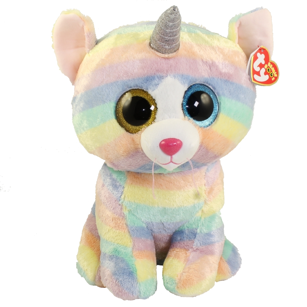 TY Beanie Boos - HEATHER the UniCat (Glitter Eyes)(LARGE Size - 17 inch)