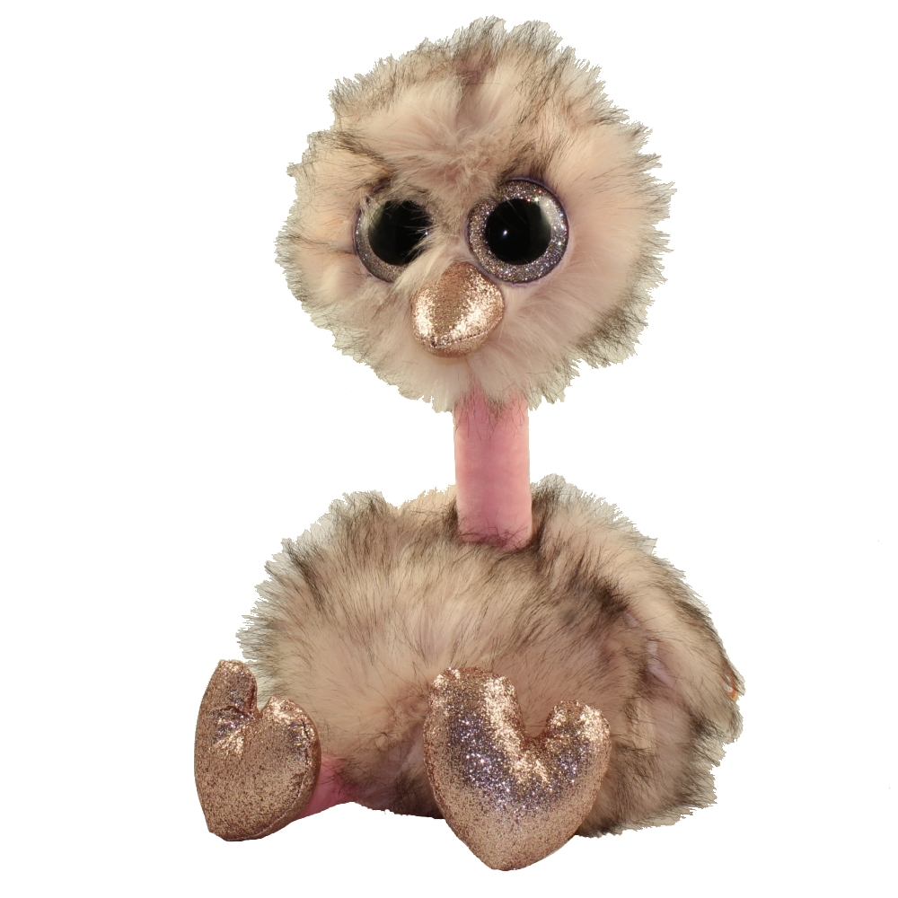 TY Beanie Boos - HENNA the Brown Ostrich (Glitter Eyes)(LARGE Size - 17 inch)