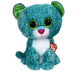 TY Beanie Boos - LEONA the Leopard (Glitter Eyes)(LARGE Size - 17 inch)