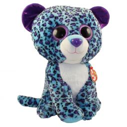 TY Beanie Boos - LIZZIE the Blue Leopard (Glitter Eyes)(LARGE Size - 17 inch) *Limited Exclusive*