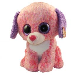 TY Beanie Boos - LONDON the Pink Puppy Dog (Glitter Eyes)(LARGE Size - 17 inch) *Limited Exclusive*