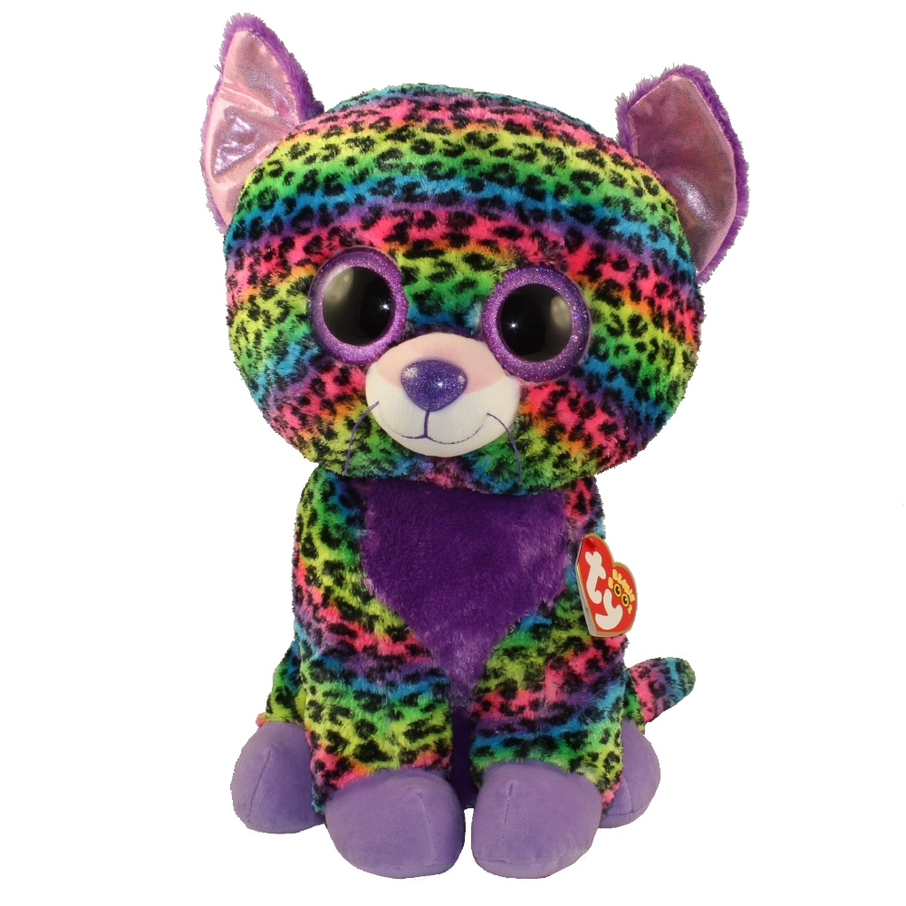 Ty Beanie Boos Trixie Jumbo 18 Leopard Cat Justice 2015 Glitter Eyes for sale online 